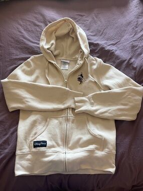 Disney Cream Minnie Mouse Hooded Zip Sweatshirt